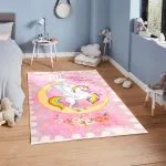 دکور فرش کودک طرح یونیکورن و ماه 700 شانه تراکم 3300 کد 30A7101232