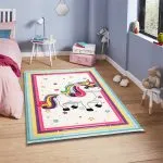 دکور فرش کودک طرح یونیکورن رنگی 700 شانه تراکم 3300 کد 30A7101237