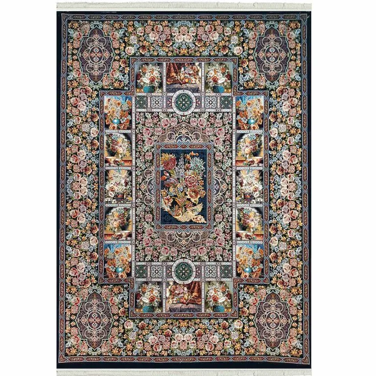 فرش طرح باغ ارم 700 شانه تراکم 2550 کد 70134