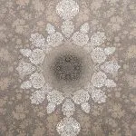 ترنج فرش طرح آیناز نقره ای 1000 شانه کد 21F11455
