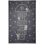 فرش کودک طرح لی لی ستاره ای زمینه خاکستری 700 شانه تراکم 3300 کد 30A7101254 03