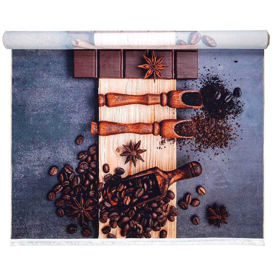 روول فرش آشپزخانه طرح قهوه و شکلات 700 شانه تراکم 3300 کد 30M7101449