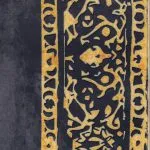 حاشیه فرش مدرن حاشیه دار بوم ساده پتینه زمینه زغالی 700 شانه تراکم 3300 کد 30M7101453-1