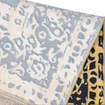 پشت فرش مدرن حاشیه دار بوم ساده پتینه زمینه زغالی 700 شانه تراکم 3300 کد 30M7101453-1