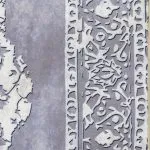 حاشیه فرش مدرن حاشیه دار بوم ساده پتینه زمینه طوسی 700 شانه تراکم 3300 کد 30M7101453