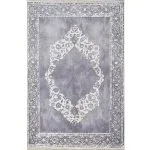 فرش مدرن حاشیه دار بوم ساده پتینه زمینه طوسی 700 شانه تراکم 3300 کد 30M7101453