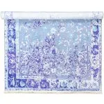 رول فرش وینتیج طرح افشان گل درشت نقره ای 700 شانه تراکم 3300 کد 30M7101455