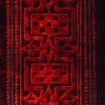 فرش مدرن طرح هندسی 1000 شانه تراکم 3300 کد 900445 رنگ زرشکی