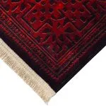 فرش مدرن طرح هندسی 1000 شانه تراکم 3300 کد 900445 رنگ زرشکی
