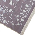 گوشه فرش مدرن طرح پنجره مشبک زمینه خاکستری 700 شانه تراکم 3300 کد 1-30M7101456