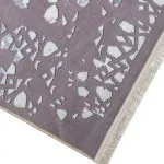 گوشه فرش مدرن طرح پنجره مشبک زمینه خاکستری 700 شانه تراکم 3300 کد 1-30M7101456
