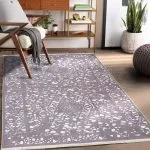 دکور فرش مدرن طرح پنجره مشبک زمینه خاکستری 700 شانه تراکم 3300 کد 1-30M7101456