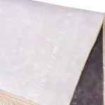 پشت فرش وینتیج طرح ترنج و گل پتینه زمینه خاکستری 700 شانه تراکم 3300 کد 30M7101458-1