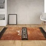دکور فرش مدرن طرح برند هرمس 700 شانه تراکم 3300 کد 30M7101462