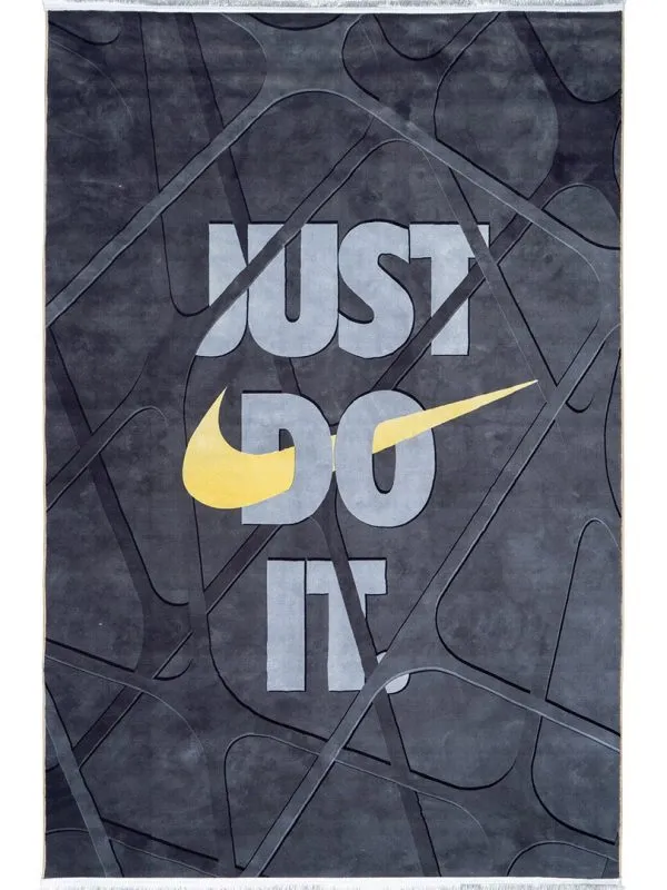 فرش مدرن نایکی طرح Just Do It محصول 700 شانه تراکم 3300 کد 30M7101463