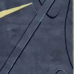 نمای نزدیک فرش مدرن نایکی طرح Just Do It محصول 700 شانه تراکم 3300 کد 30M7101463