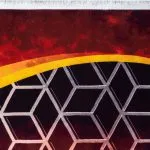 نمای نزدیک فرش مدرن طرح بوگاتی 700 شانه تراکم 3300 کد 30M7101468