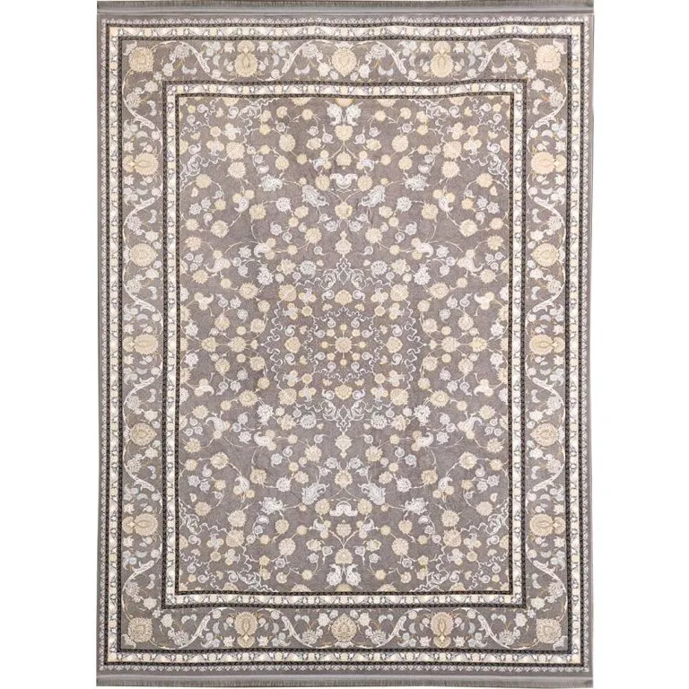 فرش طلاکوب گل برجسته طرح افشان کد 1449