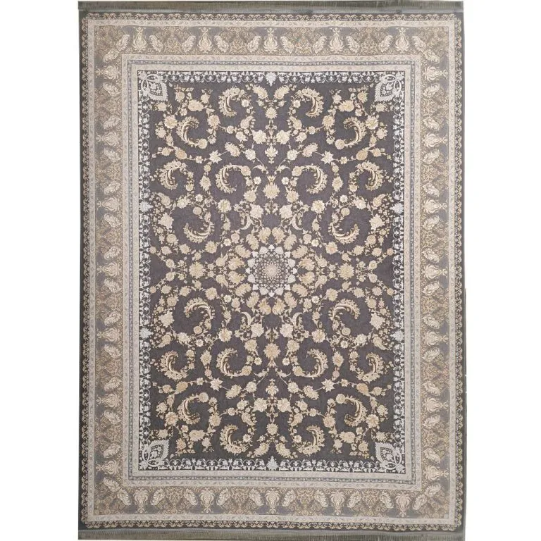 فرش طرح میثاق طلاکوب گل برجسته 1200 شانه کد 2001 - فرشخونه