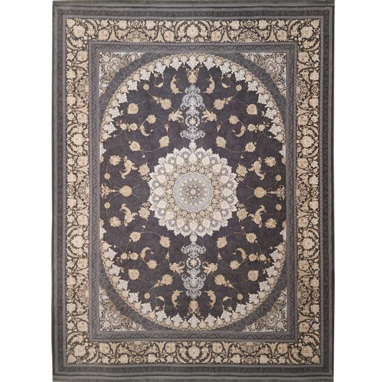 فرش طلاکوب گل برجسته طرح کد 2007