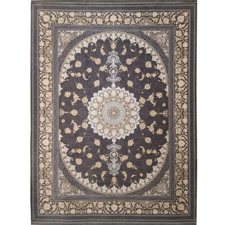 فرش طلاکوب گل برجسته طرح کد 2007
