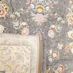 گوشه فرش طلاکوب گل برجسته طرح کد ۳۰۱۶