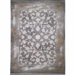 فرش وینتیج طلاکوب گل برجسته طرح کد 4002