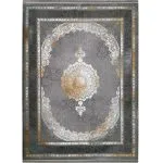 فرش طلاکوب گل برجسته طرح کد 4014