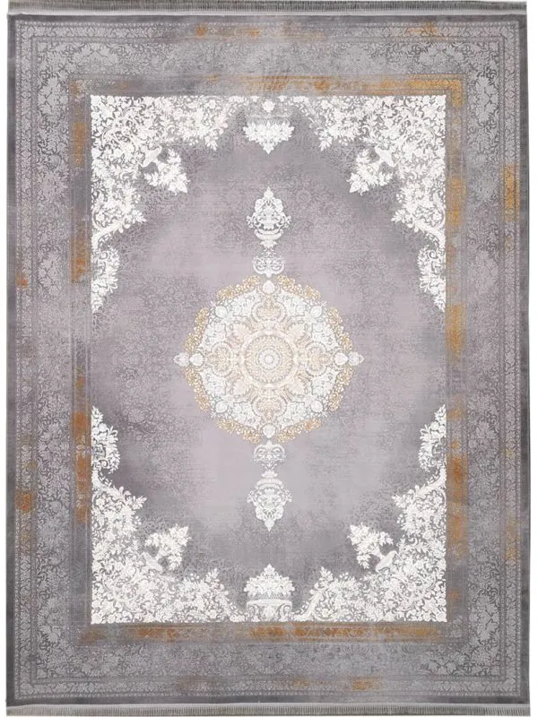 فرش طلاکوب گل برجسته طرح کد 4019