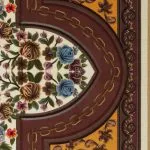 فرش مدرن فرانسوی طرح ژاکلین رنگ کرم 1200 شانه کد 300308 - فرشخونه