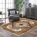 فرش مدرن فرانسوی طرح ژاکلین رنگ کرم 1200 شانه کد 300308 - فرشخونه