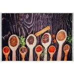 فرش آشپزخانه طرح قاشق ادویه و میز چوبی 700 شانه کد 4033090