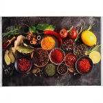 فرش آشپزخانه طرح کاسه ادویه جات رنگی 700 شانه کد 4038090