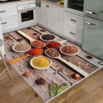 فرش آشپزخانه طرح قاشق چوبی و کاسه ادویه کد 4040090 - Image 3