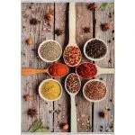فرش آشپزخانه طرح قاشق چوبی و کاسه ادویه کد 4040090