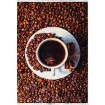فرش آشپزخانه طرح فنجان و دانه قهوه 700 شانه کد 4042090