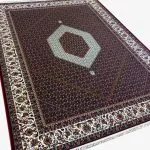 فرش ماشینی طرح بیجار 700 شانه کد 70704 - رنگ لاکی