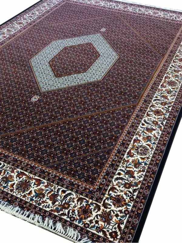 فرش ماشینی طرح بیجار 700 شانه کد 70704 - رنگ سرمه ای