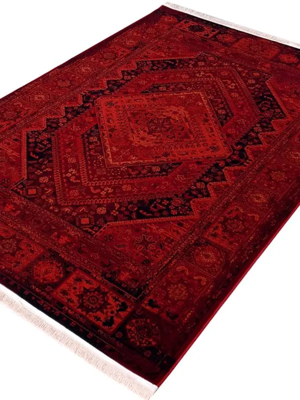 گبه بلوچ طرح تنویر حاشیه دار لاکی 700 شانه کد 702825 - فرشخونه