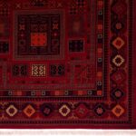 گبه بلوچی طرح بوهیر هندسی لاکی گلدار 700 شانه کد 702826 - Image 3