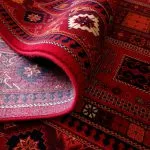 گبه بلوچی طرح بوهیر هندسی گلدار 700 شانه کد 702826 - قرمز لاکی - فرشخونه