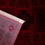گبه بلوچی طرح بوهیر هندسی گلدار 700 شانه کد 702826 - قرمز تیره- فرشخونه