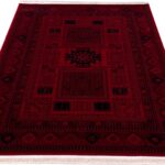 گبه ماشینی لاکی تیره طرح لچک و ترنج بلوچ 700 شانه کد 2826 - Image 2