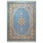 فرش طاق بستان آبی کد 11F220257