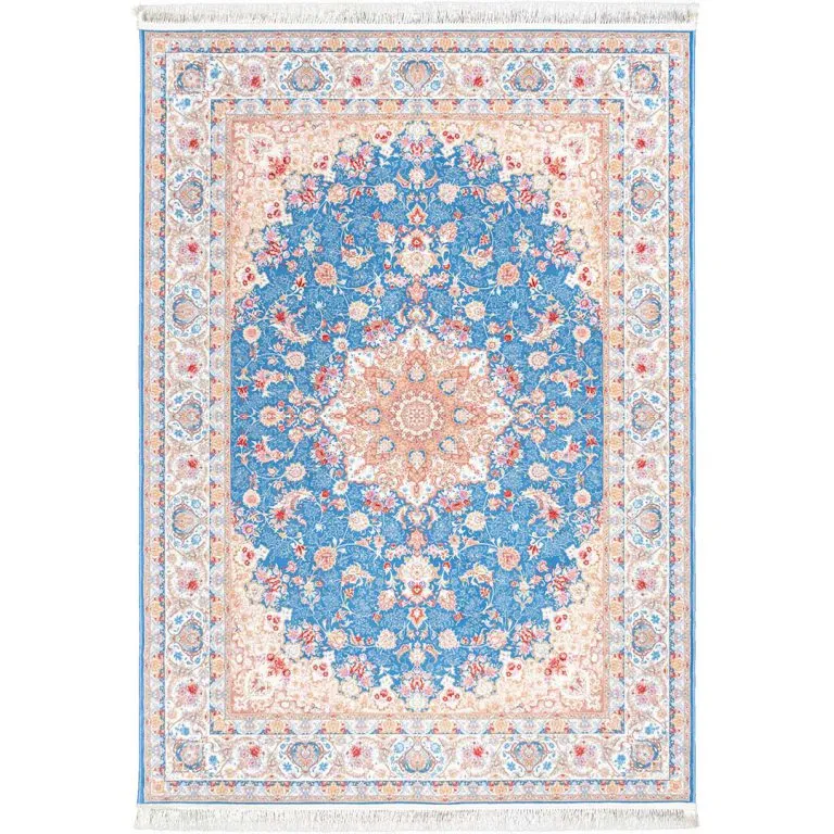 فرش کلاریس طرح جواهر آبی 1200 شانه غیر برجسته کد 100949 - نقشه تبریز