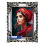 تابلو فرش پرتره طرح دوشیزه 1000 شانه کد 7361