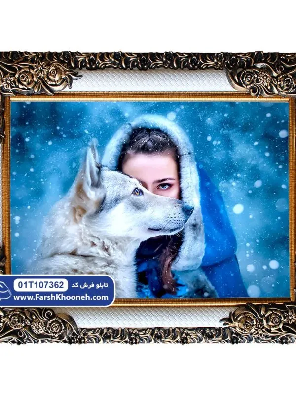 تابلو فرش پرتره طرح دوشیزه 1000 شانه کد 7362