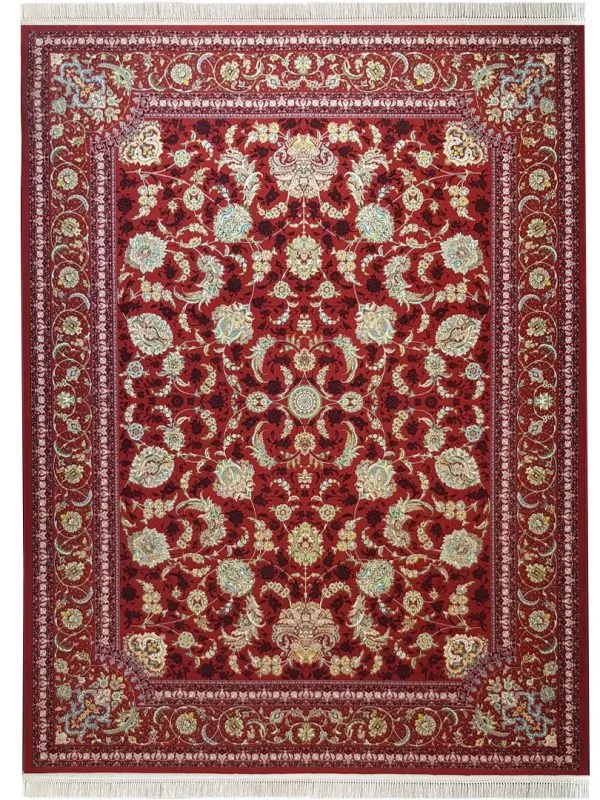 فرش طرح افشان سلطنتی قرمز لاکی ملایم کد 11F220122