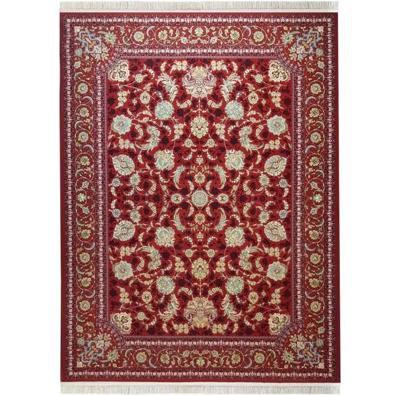 فرش طرح افشان سلطنتی قرمز لاکی ملایم کد 11F220122