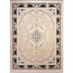 فرش طرح بهارستان 1200 شانه رنگ صدفی کد 11F20906